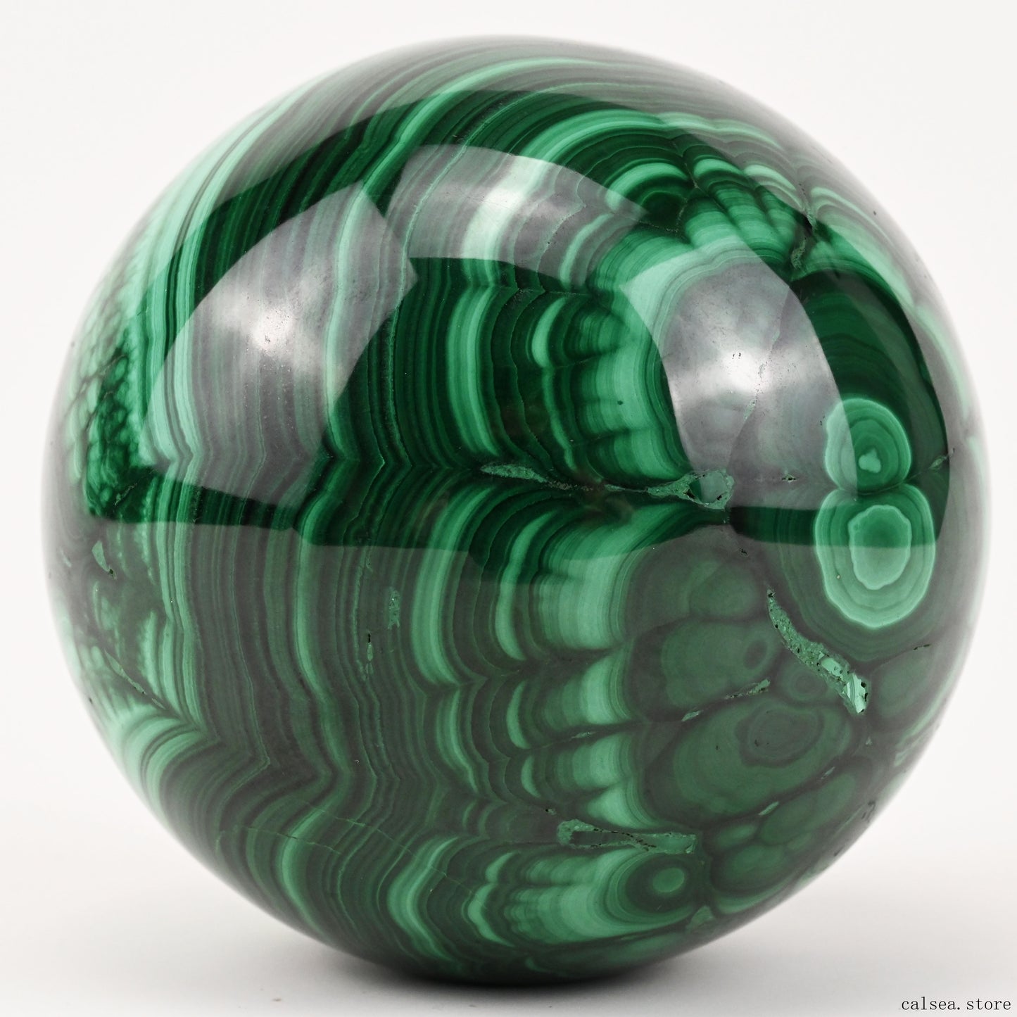 3.29'' Gemstone Malachite Sphere Crystal Healing Hand Carved Sphere/Ball