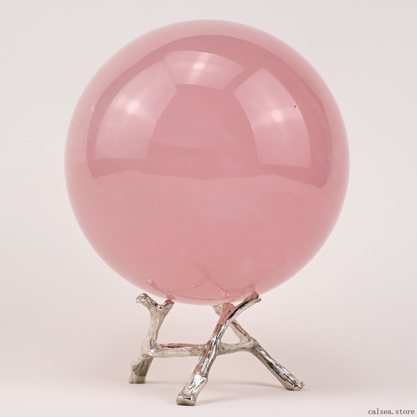 3.7'' Starlight Rosequartz Sphere Hand Carved Crystal Healing Starlight Glimmer Sphere/Ball