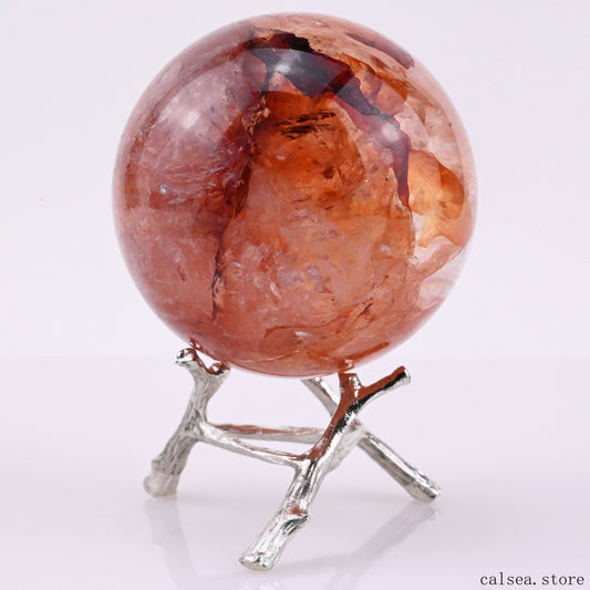 2.65'' Firequartz Sphere Crystal Healing Hand Carved Sphere/Ball