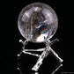 1.87'' Rainbow Copper Rutile With Black Mica Sphere Crystal Healing Hand Carved Sphere/Ball