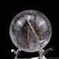 1.87'' Rainbow Copper Rutile With Black Mica Sphere Crystal Healing Hand Carved Sphere/Ball