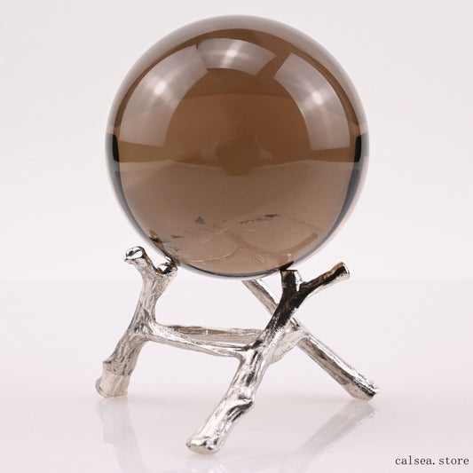 2.02'' Smokeyquartz Sphere Crystal Healing Hand Carved Sphere/Ball
