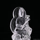 4.76'' Clearquartz Manjushri Buddha Sculpture Crystal Healing Hand Carved
